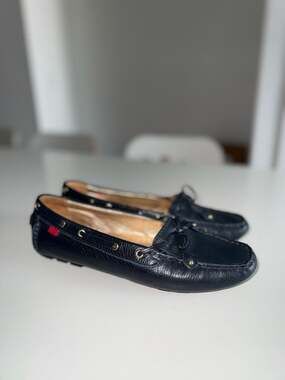 Marc Joseph New York Cypress Hill Black Leather Driving Loafers Size 8.5